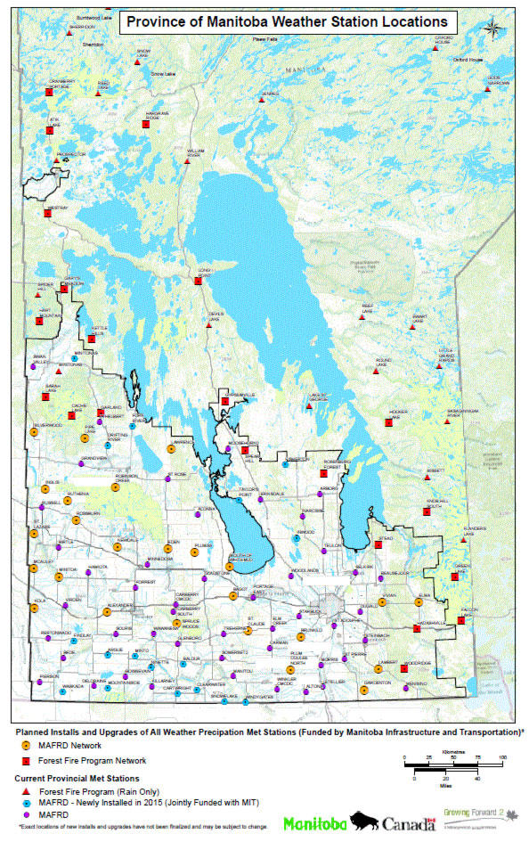 Manitoba Weather Network Existing Stations Manitoba Agriculture Province of Manitoba