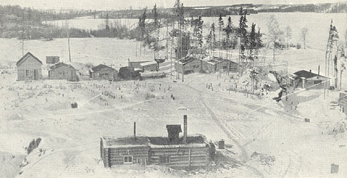 La mine Mandy, la première grande mine productrice de métaux du Manitoba. Schist Lake, 1916.