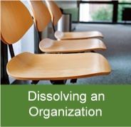 Click on this image of three empty chairs for information on dissolving an organization.