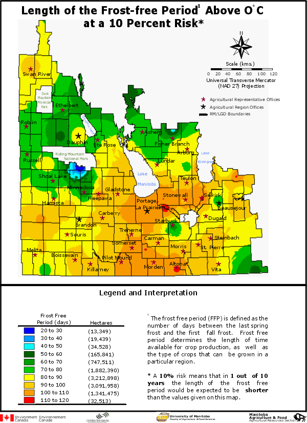 Province of Manitoba agriculture Agricultural Climate of Manitoba