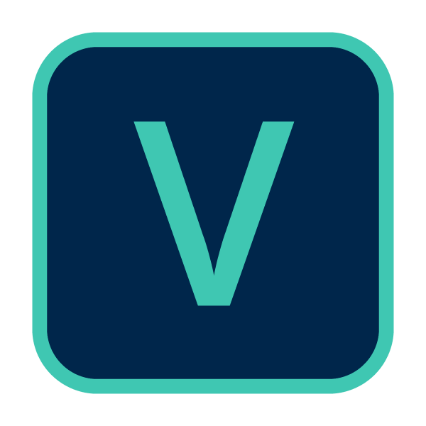 letter V enclosed in a rounded square.