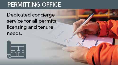 Permitting Office - Dedicated concierge service for all permits, licensing and tenure needs. 