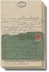 January 15, 1917 letter with 3 pages and an envelope