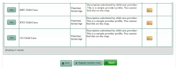 Childcare search results image