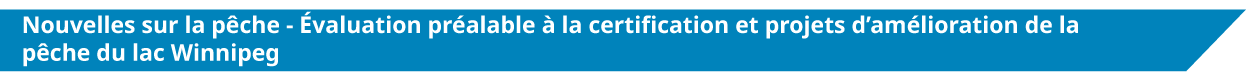 Nouvelles sur la pêche - Évaluation préalable à la certification et projets d’amélioration de la pêche du lac Winnipeg Nouvelles sur la pêche - Évaluation préalable à la certification et projets d’amélioration de la pêche du lac Winnipeg