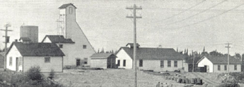 Bâtiments de mine, mine Gunnar, Beresford Lake, 1935.
