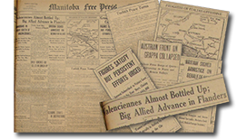 Newspaper headlines from November 2 & 4, 1918