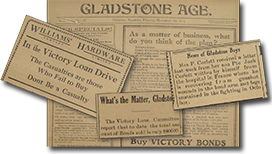 Newspaper headlines from November 7, 1918