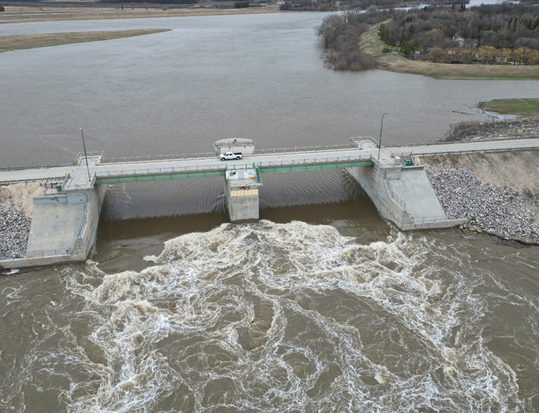 Red River Floodway Diversion South of Winnipeg