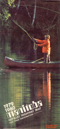 Man fishing from canoe