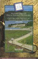Historic map with photo of hwy past lake, valley - Find Your Routes -Celebrate Manitoba 125th