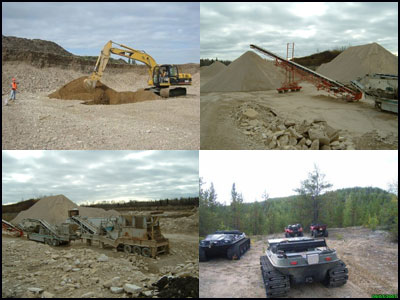collage of gravel pit pictures