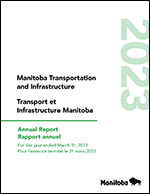 Manitoba Transportation and Infrastructure Annual report cover