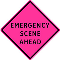 Sign - Emergency scene ahead