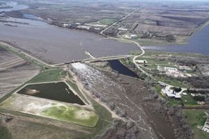 Assiniboine River and Portage Diversion at Southport, May 2011 Assiniboine River and Portage Diversion at Southport, May 2011