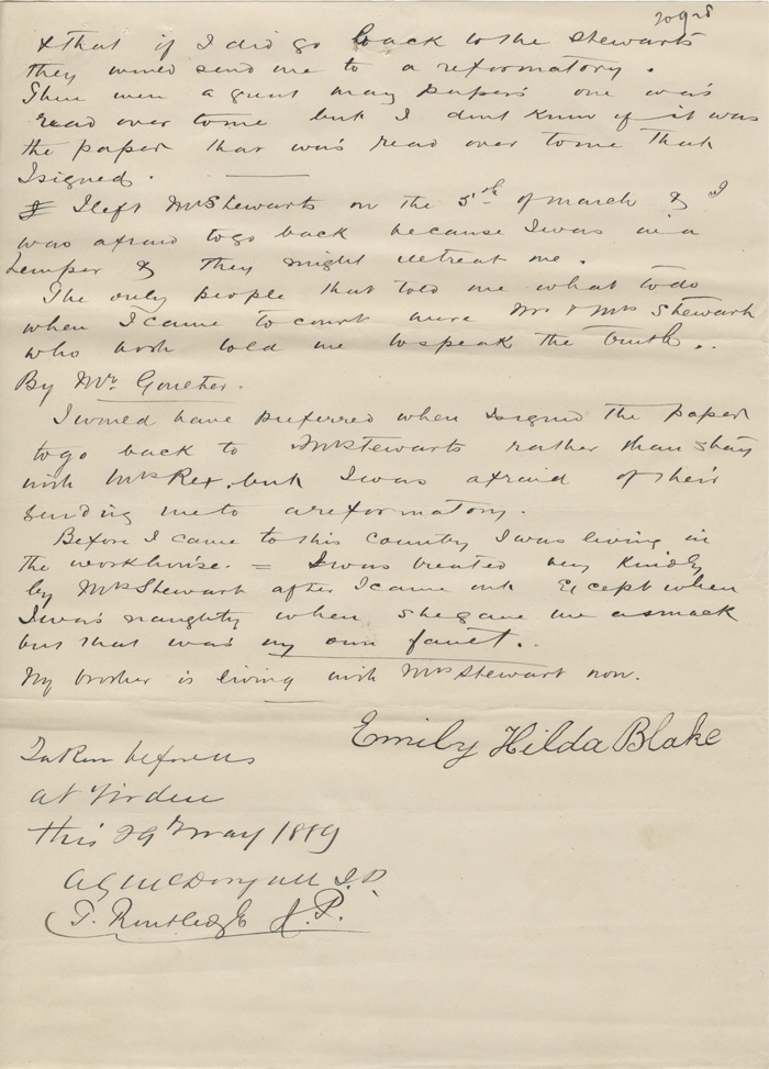 D�position des t�moins