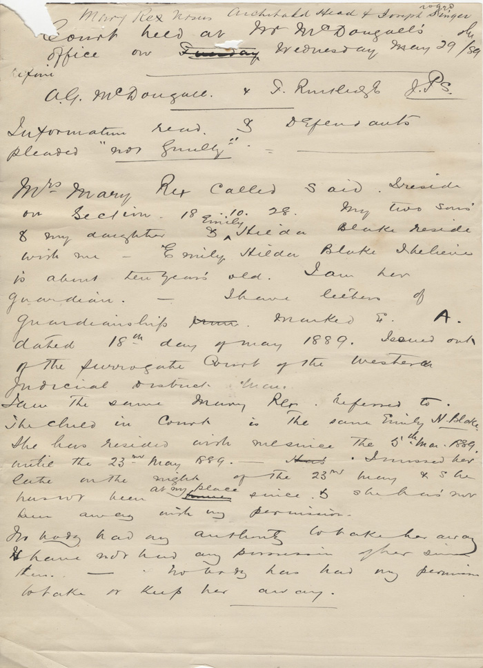 D�position des t�moins