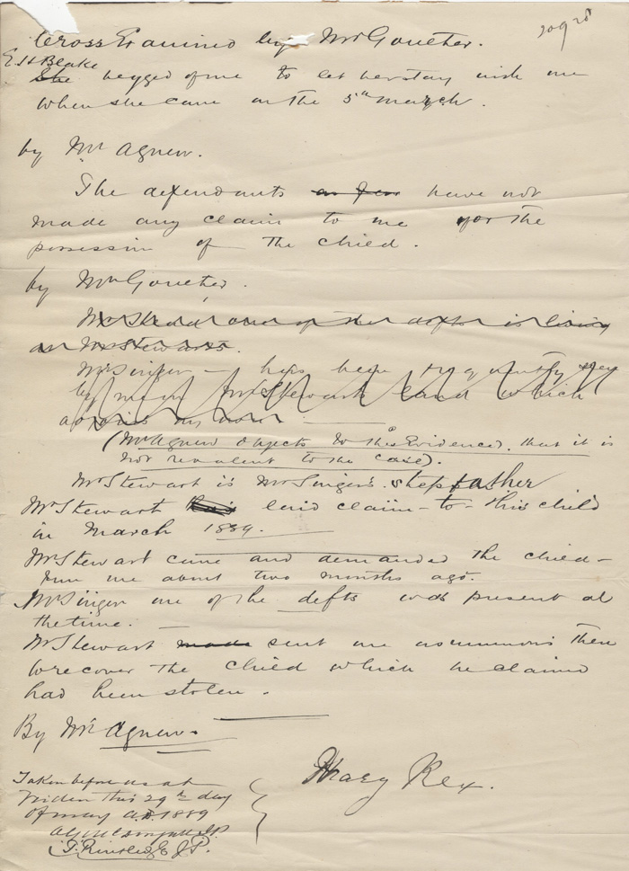 D�position des t�moins