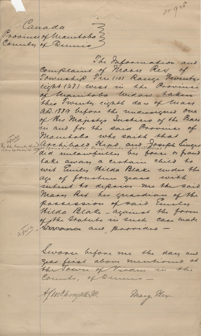 D�position des t�moins