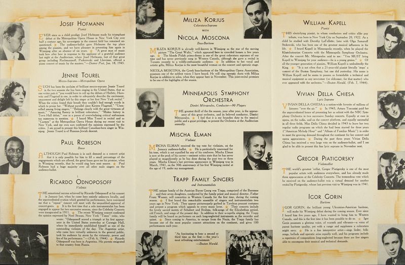 Prospectus for concert series