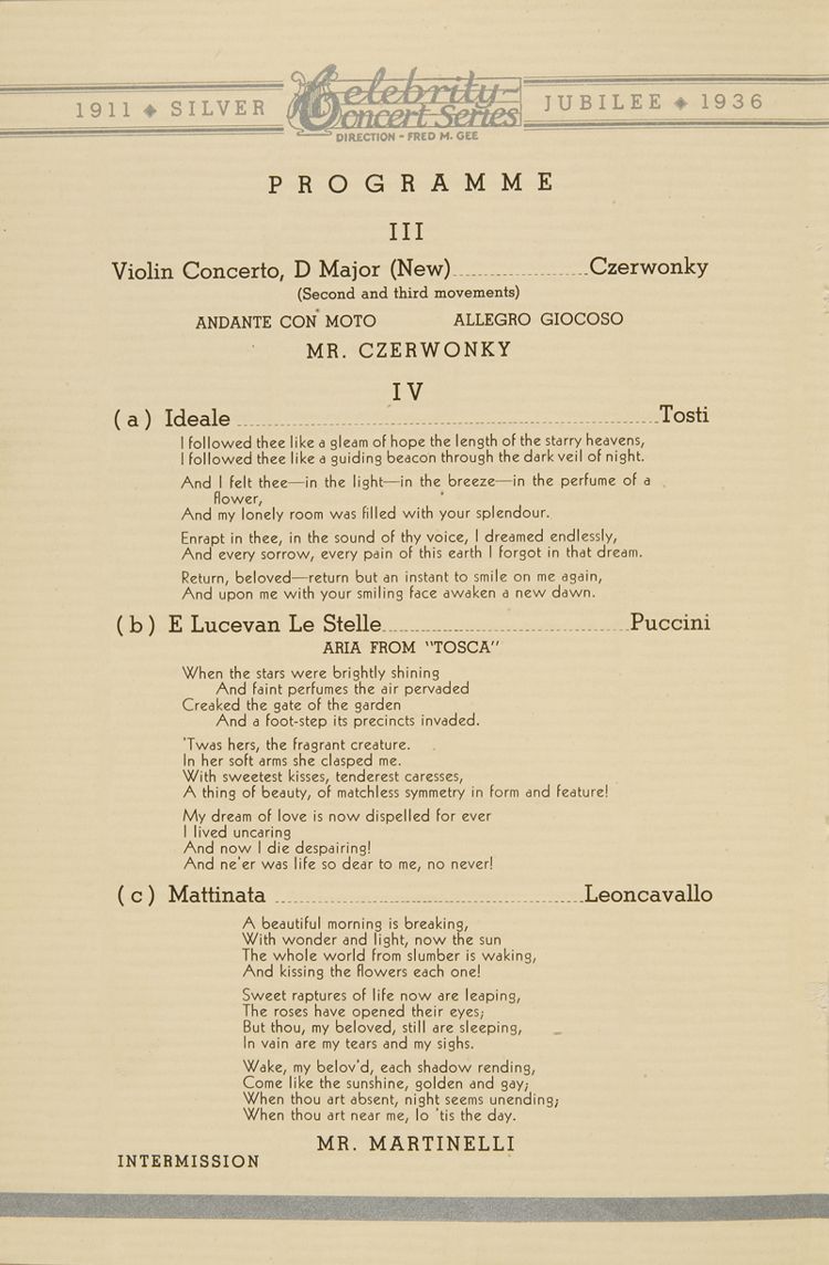 Silver jubilee programme