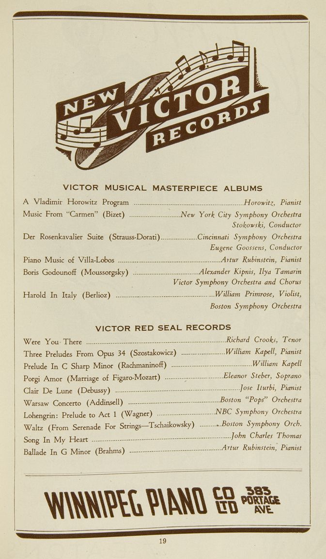 Trapp Family Singers programme