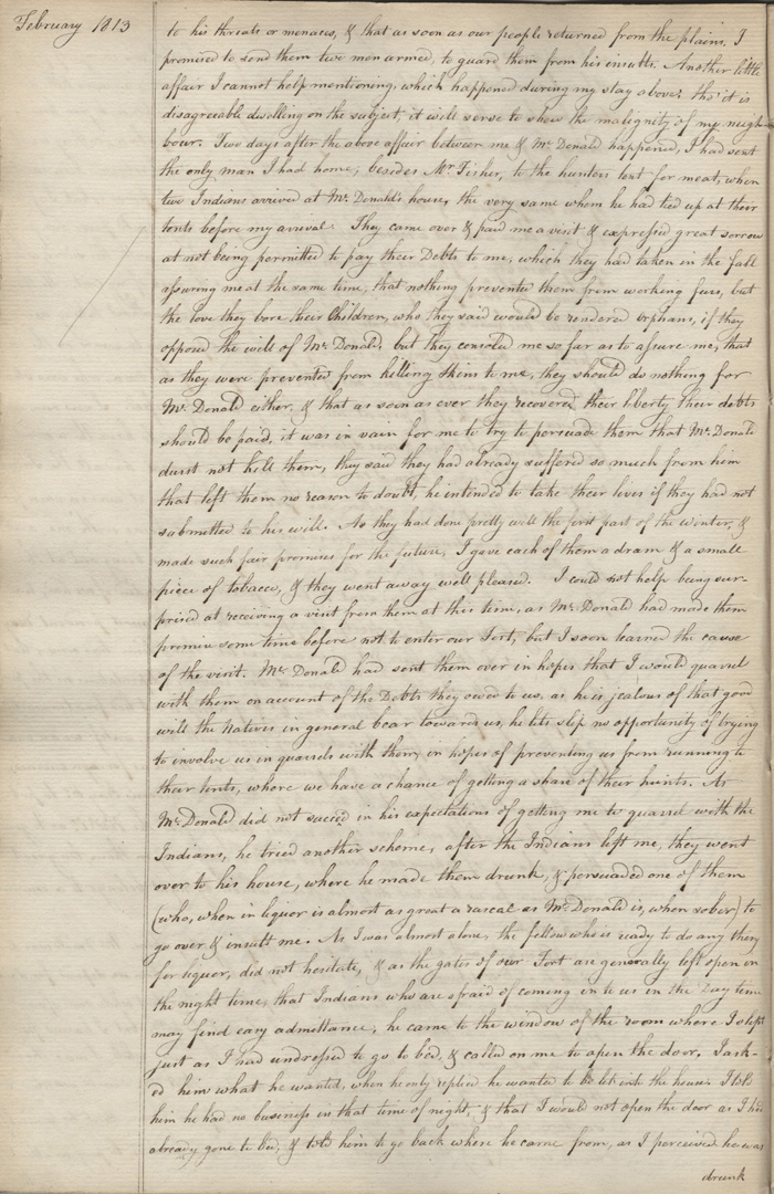 Red Deer River post journal, 1812