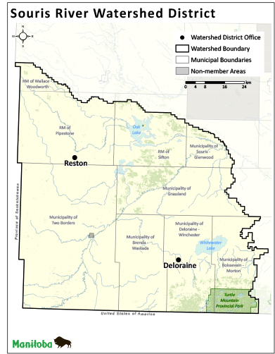 Souris River Watershed District Map